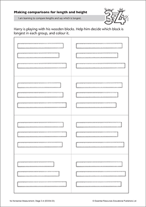 Compare lengths and say which is longest Cover