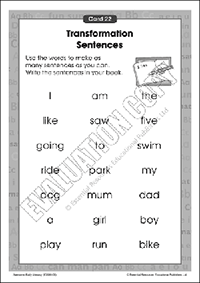 Constructing sentences
