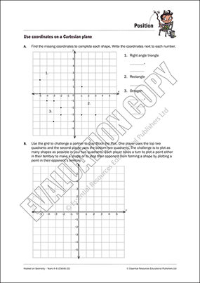 Cartesian Coordinate Worksheet The Cartesian Coordinate System