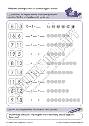 Count on to solve addition equations Cover