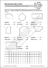 Estimate and find the area of shapes using tiles
