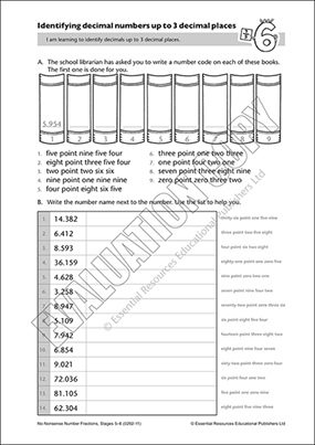 Identify numbers up to 3 decimal places Cover