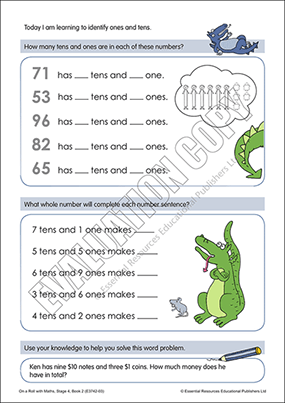 Identify ones and tens (Part B) Cover