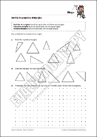 Identify the properties of triangles