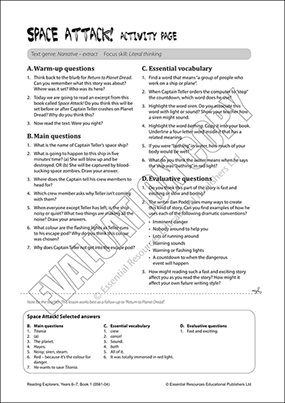 Narrative text: Space Attack Cover