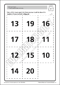 Order numbers from 10 to 20