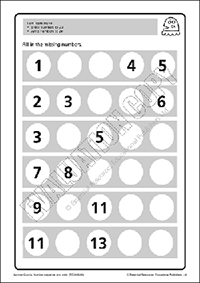 Order numbers to 20 (Part B)