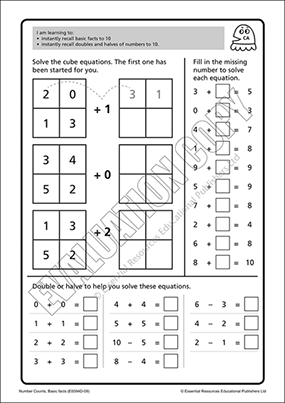 Recall basic facts and doubles and halves to 10 Cover