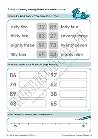 Recognise and write number names (Part A)