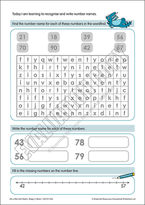 Recognise and write number names (Part B) Cover