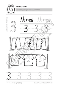 Recognise and write the number 3