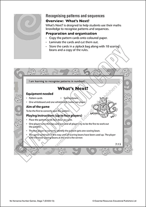 Recognising patterns and sequences Cover