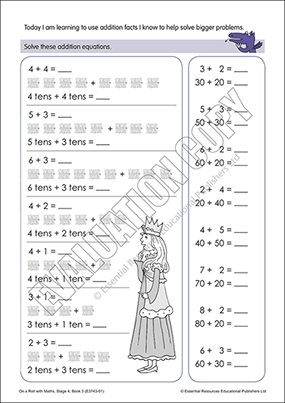 Solve bigger problems using addition facts Cover
