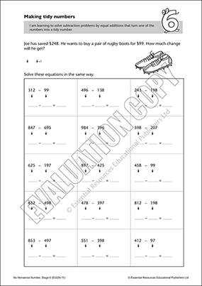 Solve subtraction problems using tidy numbers Cover