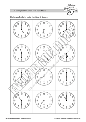 Tell the time in hours, half hours and quarter hours Cover