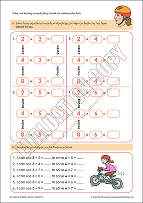 Use doubling to solve times table facts Cover